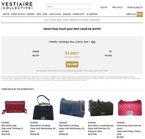 handbag resale value calculator